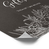 Rustikaler Winter | Kohlekarten und Geschenkzeiche Poster (Ecke)