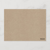 Rustikaler Winter | Kraft Dankeschön Empfang Card Postkarte (Rückseite)
