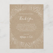 Rustikaler Winter | Kraft Dankeschön Empfang Card Postkarte (Vorderseite)