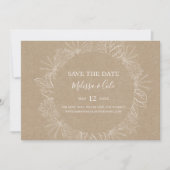 Rustikaler Winter | Kraft Horizontal Save the Date (Vorderseite)