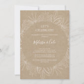 Rustikaler Winter | Kraft Let's Celebrate Invitati Einladung (Vorderseite)