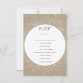 Rustikaler Winter | Kraft Menu Choice RSVP Card Karte (Vorderseite)