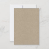 Rustikaler Winter | Kraft Menu Choice RSVP Card Karte (Rückseite)
