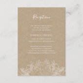 Rustikaler Winter | Kraft Wedding Reception Card Begleitkarte (Vorderseite)