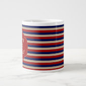 Rustikaler Winter Mit Monogramm Jumbo-Tasse (Vorderseite)