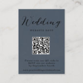 Rustikaler Winter Mountain QR Code Wedding Respons Begleitkarte (Vorderseite)