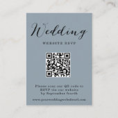 Rustikaler Winter Mountain QR Code Wedding Respons Begleitkarte (Vorderseite)