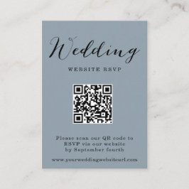 Rustikaler Winter Mountain QR Code Wedding Respons Begleitkarte