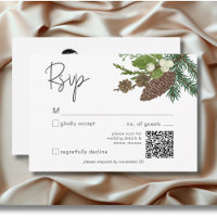 Rustikaler Winter Nature & Pine QR Code