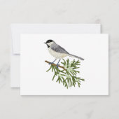 Rustikaler Winter Nature & Pine QR Code RSVP Karte (Rückseite)