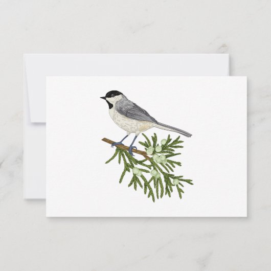 Rustikaler Winter Nature & Pine QR Code RSVP Karte (Rückseite)