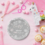 Rustikaler Winter ONEderland Pappteller 7" Platte (Party)