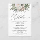 Rustikaler Winter Pinecone Hochzeitskarte Begleitkarte (Vorderseite)