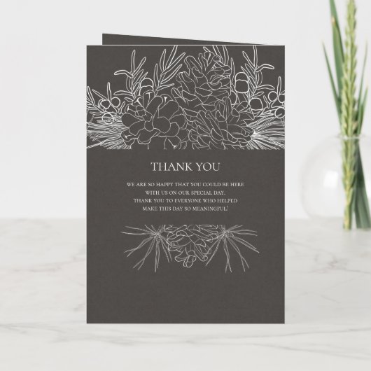 Rustikaler Winter | Programm für geflochtene Hochz (Rückseite)