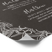 Rustikaler Winter | Signature Drinks (Kohle) Poster (Ecke)