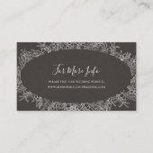 Rustikaler Winter | Website zur Hochzeit von Kohle Begleitkarte (Vorderseite)