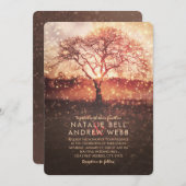 Rustikaler Winter wedding eleganten Einladung (Vorne/Hinten)