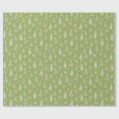 Rustikaler Winter Weihnachtsbaum und schneegrüner  Geschenkpapier (Flach)