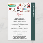 Rustikaler Winterberg | Camping Wedding Menu Menükarte (Vorderseite)