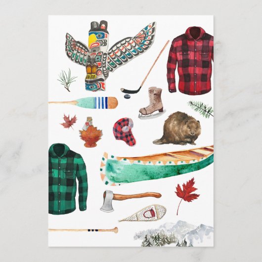 Rustikaler Winterberg | Camping Wedding Menu Menükarte (Rückseite)