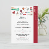 Rustikaler Winterberg | Camping Wedding Menu Menükarte (Stehend Vorderseite)