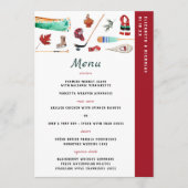 Rustikaler Winterberg | Camping Wedding Menu Menükarte (Vorderseite)
