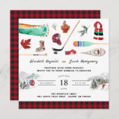 Rustikaler Winterberg | Einladung zur Hochzeit von (Vorne/Hinten)