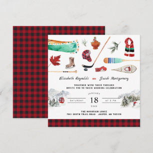 Rustikaler Winterberg   Einladung zur Hochzeit von