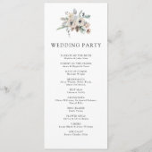 Rustikaler Wintergarten Einfache Pine Blumenhochze Programm (Rückseite)