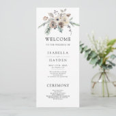 Rustikaler Wintergarten Einfache Pine Blumenhochze Programm (Stehend Vorderseite)