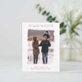 Rustikaler Wintergruß Foto Weihnachten Postkarte (Stehend Vorderseite)