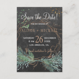 rustikaler Winterkranz mit Halbpension rett Hochze Save The Date