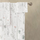 Rustikaler Winterpinienbaum Badhandtuch Set