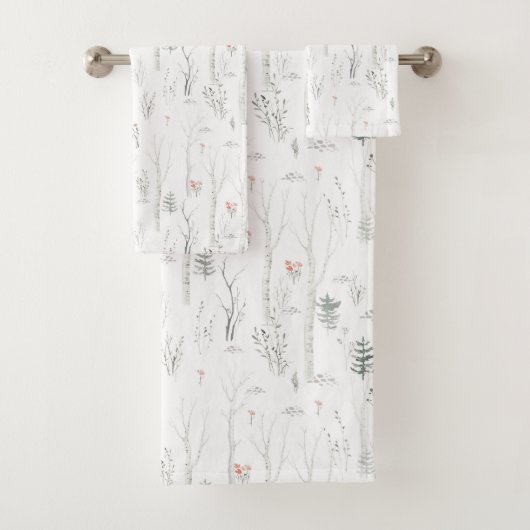 Rustikaler Winterpinienbaum Badhandtuch Set (Insitu)