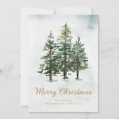 Rustikaler Winterpinienwald Weihnachten 3 Foto (Vorderseite)