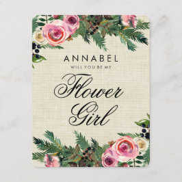 Rustikaler Winterschlaf wird mein Blumenmädchen se Einladung