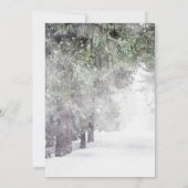 Rustikaler Winterstag Frohe Weihnachten Einladung (Rückseite)