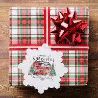 Rustikaler Winterstall Vintag Red Farmhouse LKW