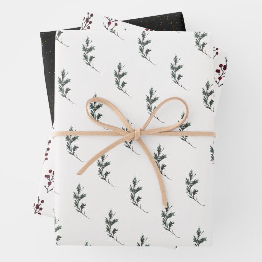 Rustikaler Winterurlaub Geschenkpapier Set (Beispiel)