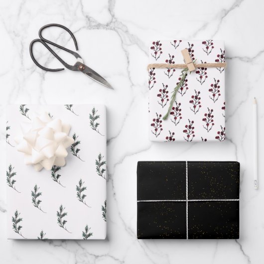 Rustikaler Winterurlaub Geschenkpapier Set (Vorderseite)