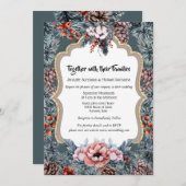 Rustikaler Winterurlaub mit Kiefernholzkiefern Einladung (Vorne/Hinten)