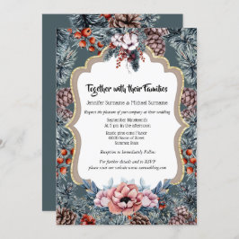 Rustikaler Winterurlaub mit Kiefernholzkiefern Einladung