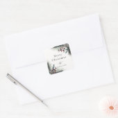 Rustikaler Winterurlaub Quadratischer Aufkleber (Umschlag)