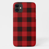 rustikaler Winterurlaub Roter Büffel kariert Case-Mate iPhone Hülle (Rückseite)