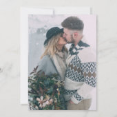 Rustikaler Winterurlaub Save the Date Einladung (Rückseite)