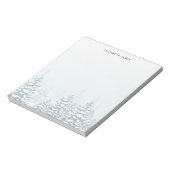 Rustikaler Winterwald Personalisiert Notizblock (Rotiert)