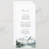 Rustikaler Winterwaldberg Flat Menu Menükarte (Vorne/Hinten)