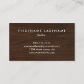 Rustikaler wirklicher Anwesen-SchlüsselAgent Visitenkarte (Rückseite)