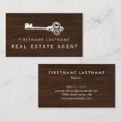 Rustikaler wirklicher Anwesen-SchlüsselAgent Visitenkarte (Vorne/Hinten)