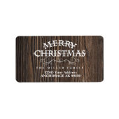 Rustikaler Wohn-Urlaub Adressaufkleber (Vorne)